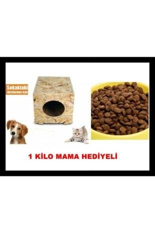 1 Kg. Mama Hediyeli Dış Mekan Kedi Kulübesi Osb Kedi Evi