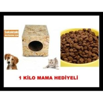 1 Kg. Mama Hediyeli Dış Mekan Kedi Kulübesi Osb Kedi Evi