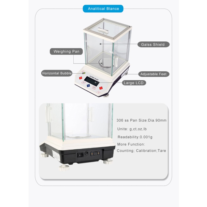 Larksci LPB10002 Hassas Terazi 0.01g