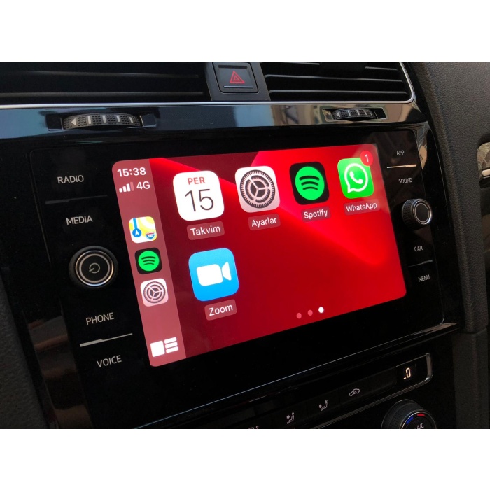 VW GOLF 7 2015-2019 Orijinal Ekran Kablosuz Carplay Video İzleme Kamera İnterface
