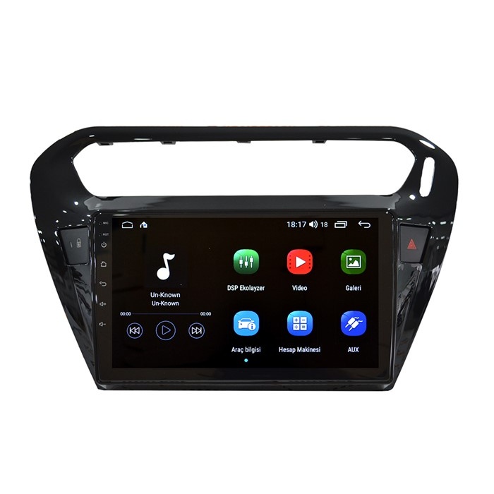 Citroen C-Elysee 2012-2023 Siyah Android Multimedya Navigasyon Teyp