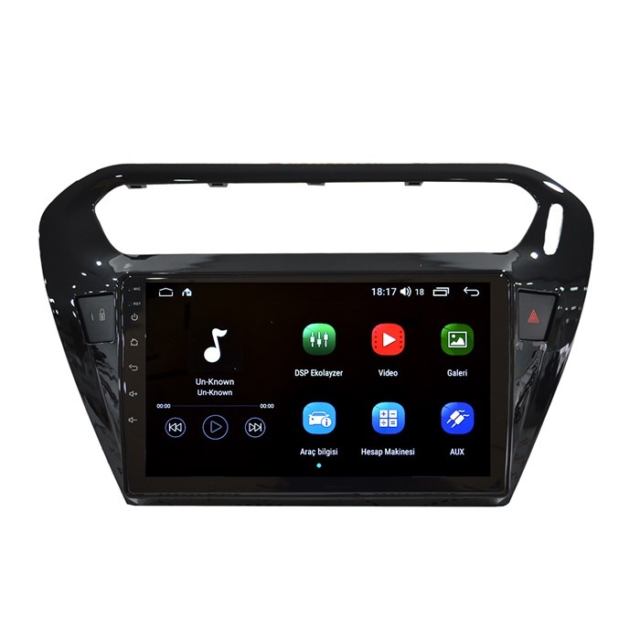 Citroen C-Elysee 2012-2023 Siyah Android Multimedya Navigasyon Teyp