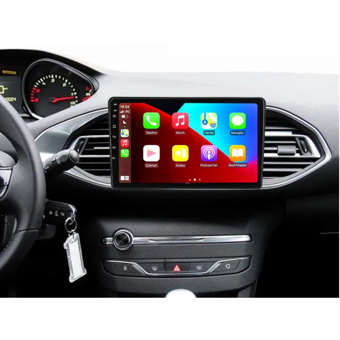 PEUGEOT 308 2013-2017 8 GB 2K Ekran RAM Android Carplay Multimedya Navigasyon