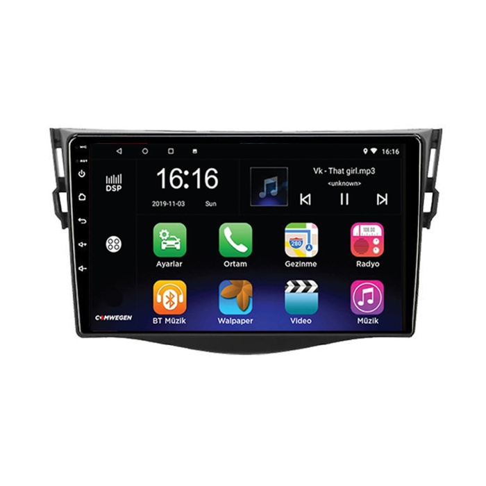Toyota RAV4 2005-2013 SİYAH 6 GB RAM 2K Ekran Android Carplay Multimedya Navigasyon