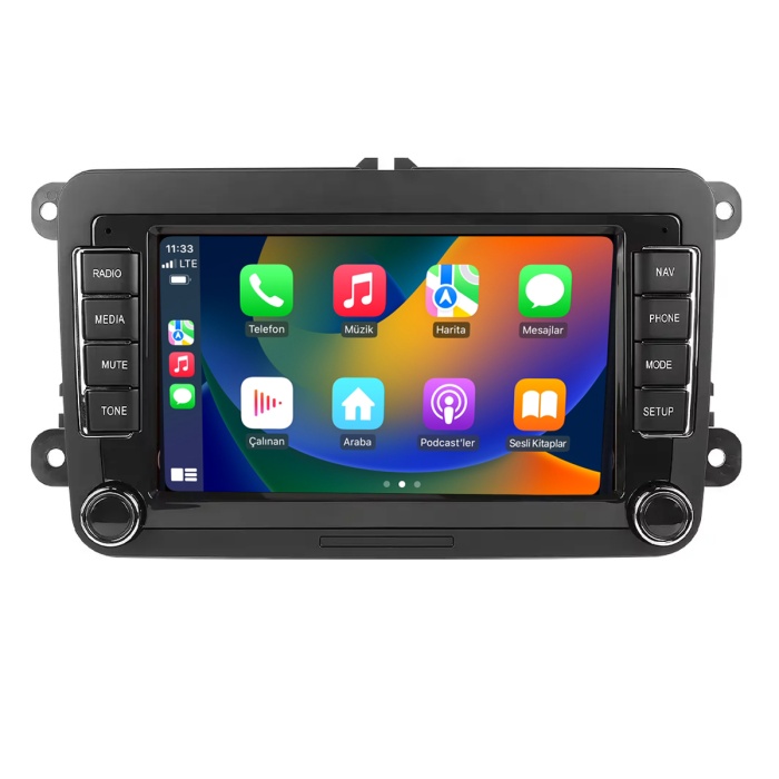 Volkswagen Transporter-Rapid-Roomster-Rabia 2007-2014 4 GB RAM Tuşlu Android Carplay Multimedya Navigasyon