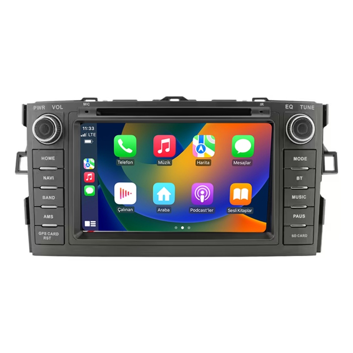 Toyota AURİS 2007-2012 4 GB RAM Tuşlu Android Carplay Multimedya Navigasyon