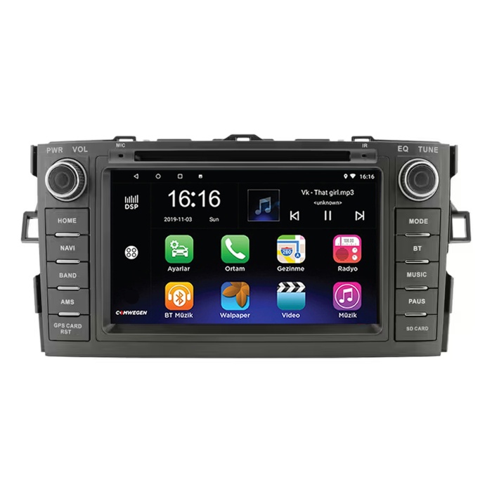 Toyota AURİS 2007-2012 4 GB RAM Tuşlu Android Carplay Multimedya Navigasyon