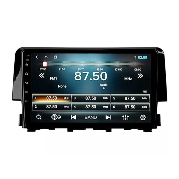 Honda Civic FC5 2016-2021 Android 2gb Ram 8 Çekirdek Kablosuz Carplay Navigasyon Multimedya