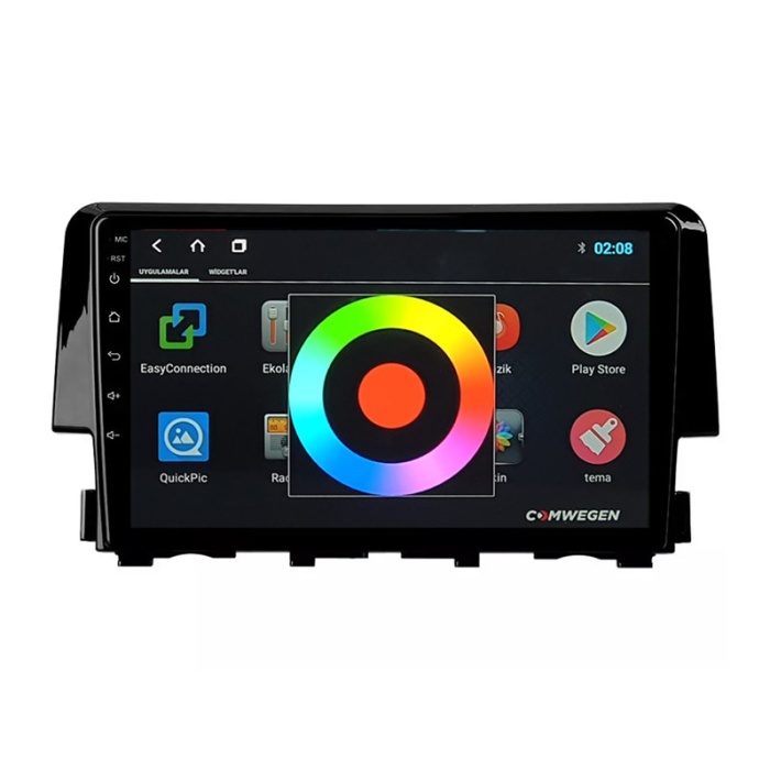 Honda Civic FC5 2016-2021 Android 2gb Ram 8 Çekirdek Kablosuz Carplay Navigasyon Multimedya