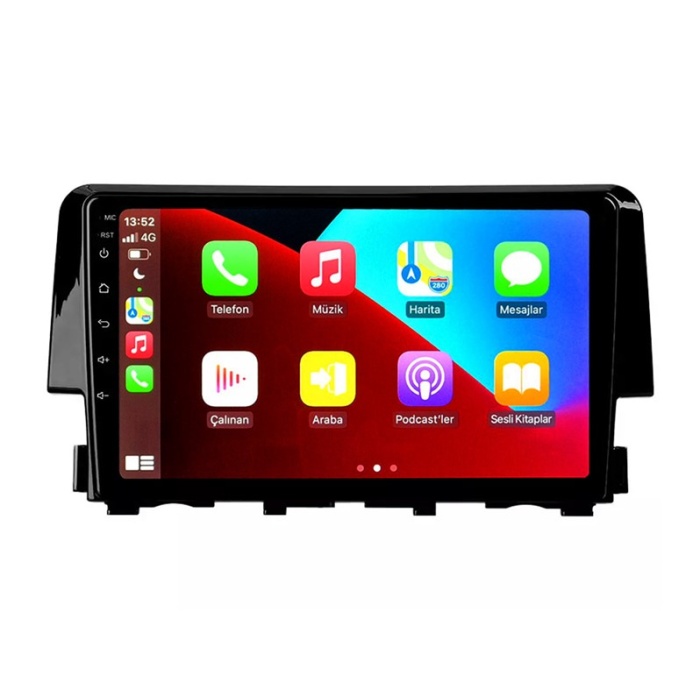 Honda Civic FC5 2016-2021 Android 2gb Ram 8 Çekirdek Kablosuz Carplay Navigasyon Multimedya