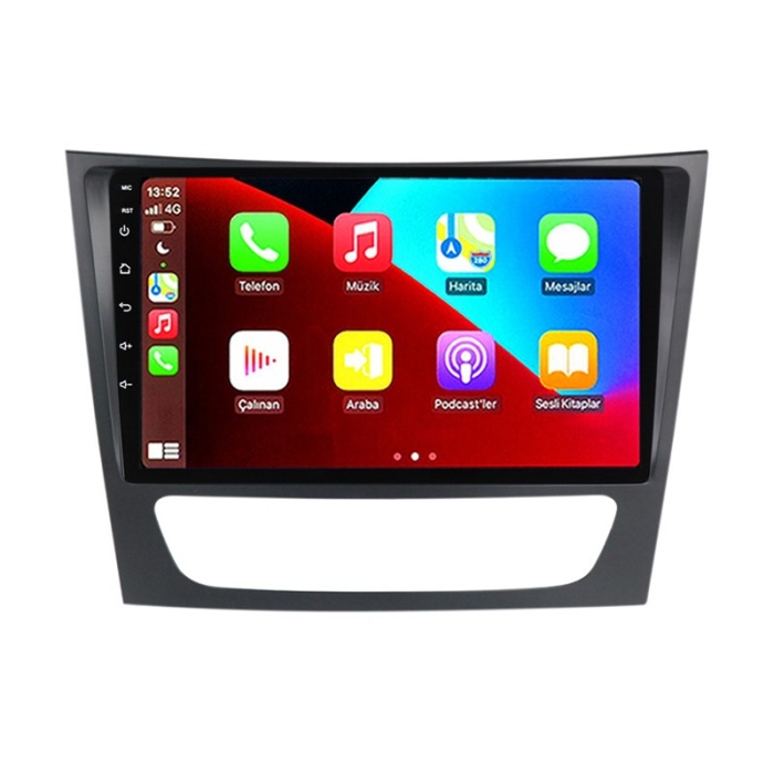 Mercedes E Class W211 Android 2gb Ram 8 Çekirdek Kablosuz Carplay Navigasyon Multimedya