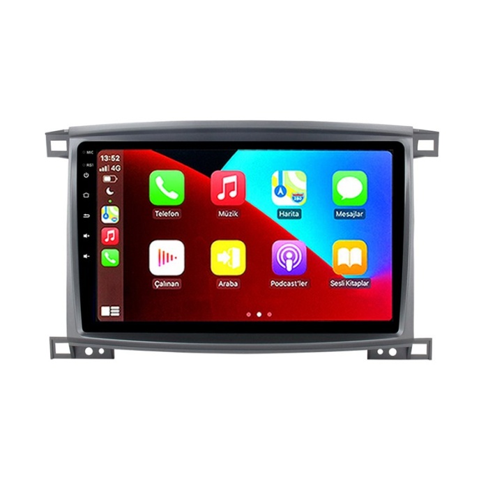 Toyota Land Crusier VX100 2002-2007 Android 2gb Ram 8 Çekirdek Kablosuz Carplay Navigasyon Multimedya