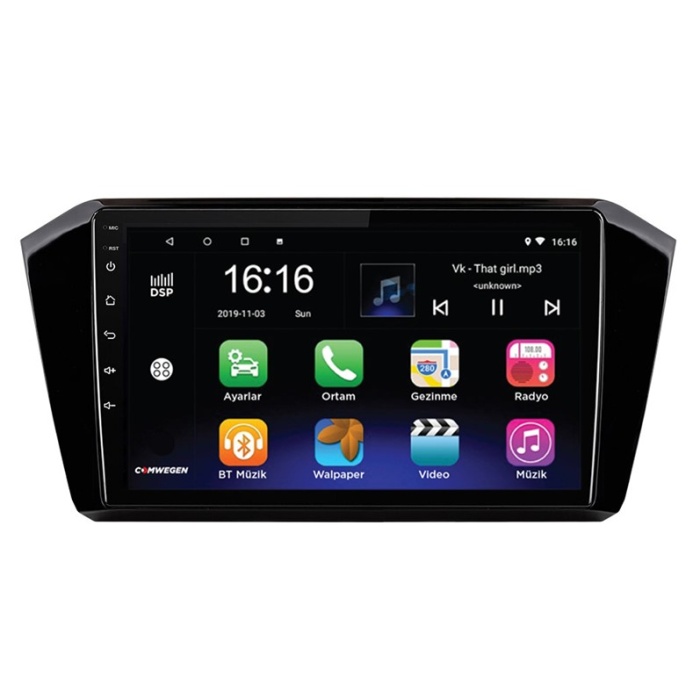 Volkswagen Passat 2014-2021 Android 2gb Ram 8 Çekirdek Kablosuz Carplay Navigasyon Multimedya