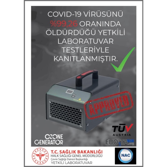 OLED10G Ozon Jeneratörü Hava ve Yüzey Sterilizasyon Cihazı
