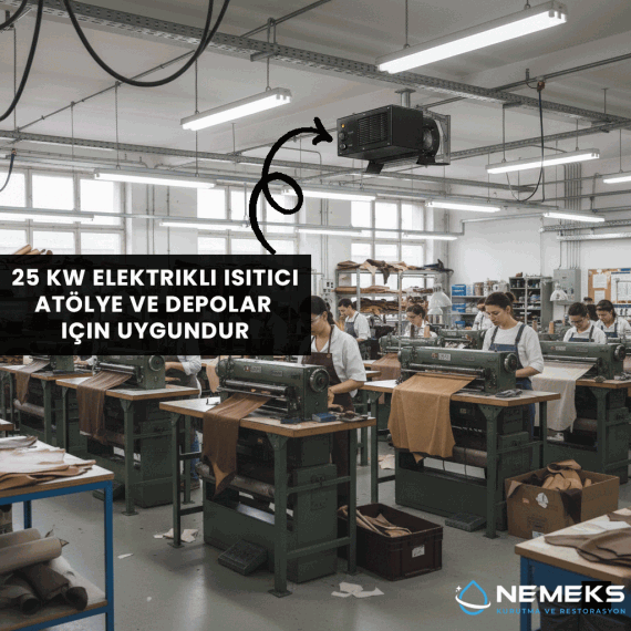 Salyangoz Fanlı Ortam Isıtıcı 25kw