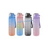1000ml Motivasyon Matara Kalın Pipetli Sticker Hediyeli Çift Renk 2219