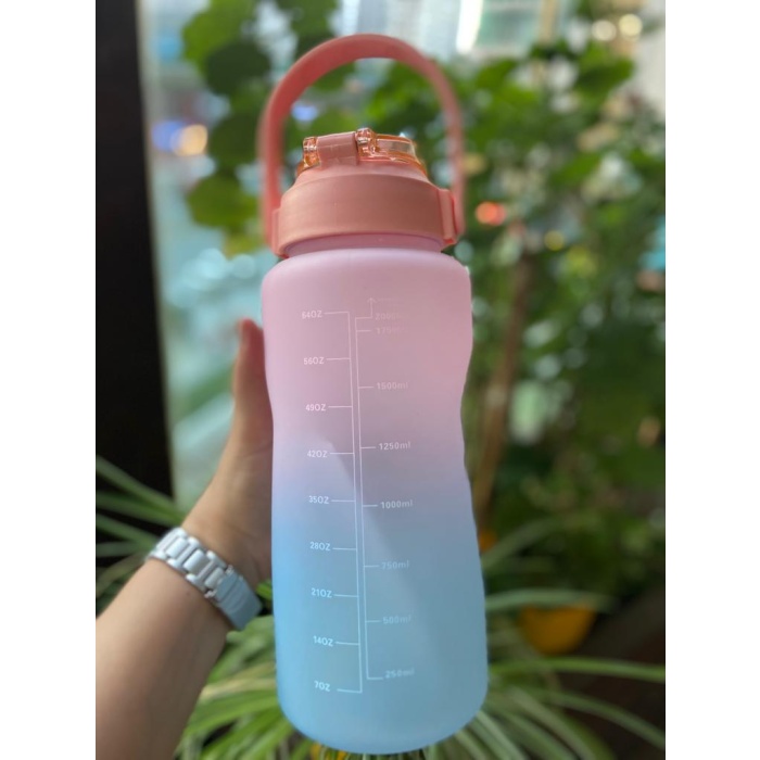 2000 ml Motivasyonel Tritan Spor Salonu Su Şişesi Bpa Içermez