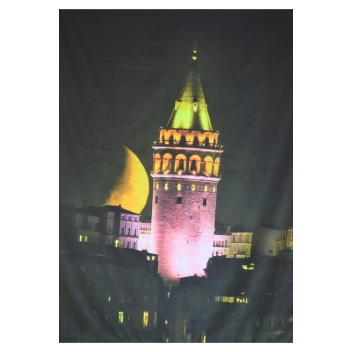 Galata Kulesi Neon Duvar Örtüsü Ve Duvar Halısı