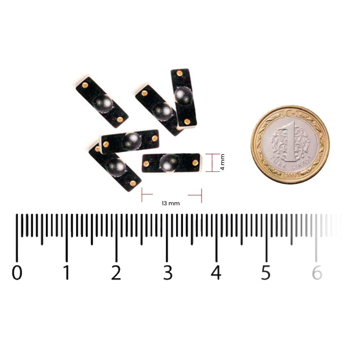 RFGate PCB Perakende Metal Üstü Takip Etiketi 12x4mm