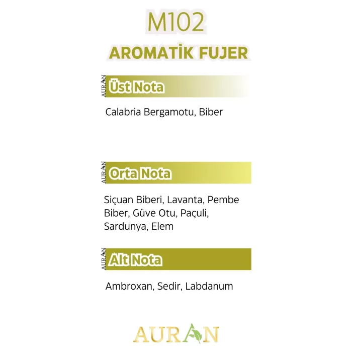 AURAN M102 - Sauvage Erkek Parfüm AROMATİK FUJER 50ml