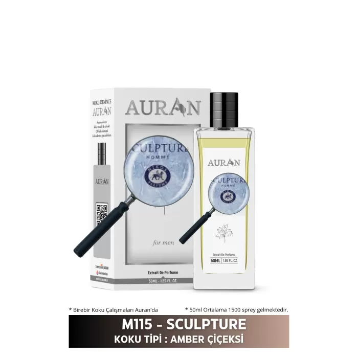 AURAN M115 - Sculpture Erkek Parfüm AMBER ÇİÇEKSİ 50ml