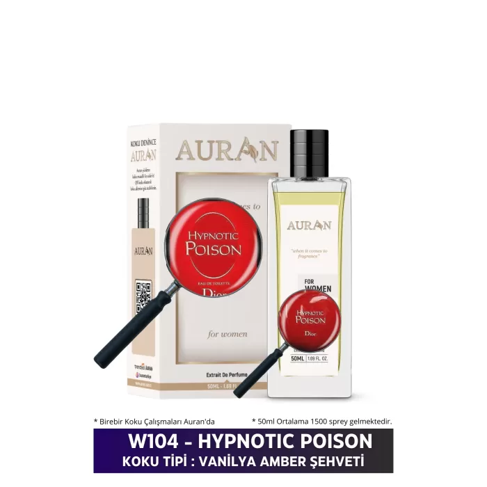 AURAN W104 - Hypnotic Poison Kadın Parfüm VANİLYA AMBER ŞEHVETİ 50ml