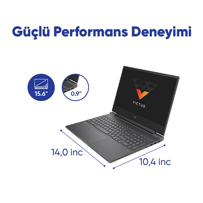 HP Victus 15-FA1057NT 8U849EA i7-13700H 16 GB 512 GB SSD RTX4050 15.6 Free Dos FHD Dizüstü Bilgisayar