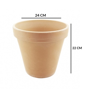 Açık Renk Terrakota Saksı (D24Xh22 Cm)