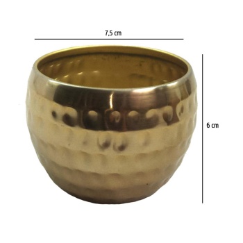 Gold Metal Saksı 7,5X6 Cm