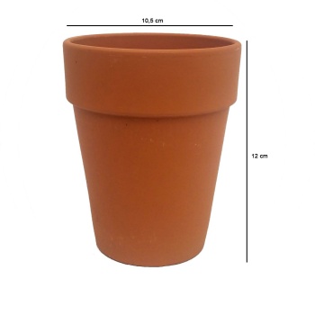 Koyu Renk Terrakota Vase Saksı 10,5x12 cm