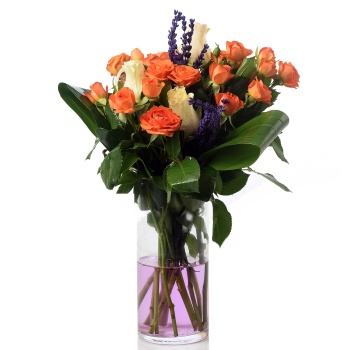 Lavander With Sprey Rose