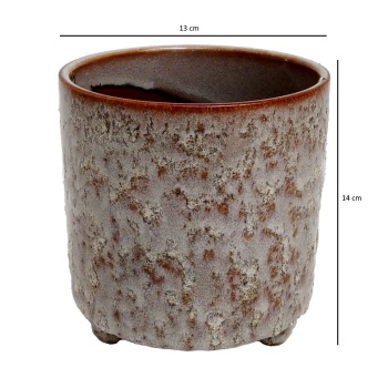 Ayaklı Parlak İthal Saksı 13x14