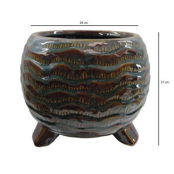 Ayaklı ithal Seramik Saksı 18x17