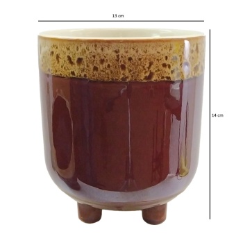 Ayaklı ithal Seramik Saksı 13x14