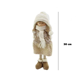 Küçük Kız Yılbaşı Dekor Ürünü 30 Cm