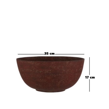 Plastik Yayvan Saksı (35X17 Cm)