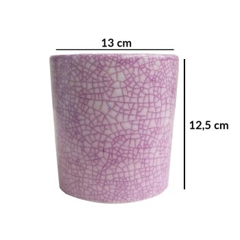 Mor Renk Seramik Orkide Saksısı 13X12,5 Cm