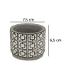 Kare Desenli Beton Saksı 7,5X6,5 Cm