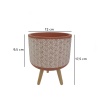 Buz Desenli Toprak Renk Beton Saksı 12X17,5 Cm