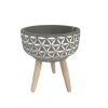 Ayaklı Desenli Yayvan Çap 14 Cm (Üçgen)