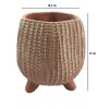 Ayaklı Toprak Renk Beton Saksı 10,5X15 Cm