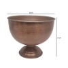 Ayaklı Metal Bronze Saksı 25x21 cm