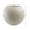 Küre Serisi Beton Saksı 19x26 Cm (Krem)