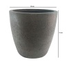 Papatya Serisi Beton Saksı 29x31 Cm (Koyu Gri)