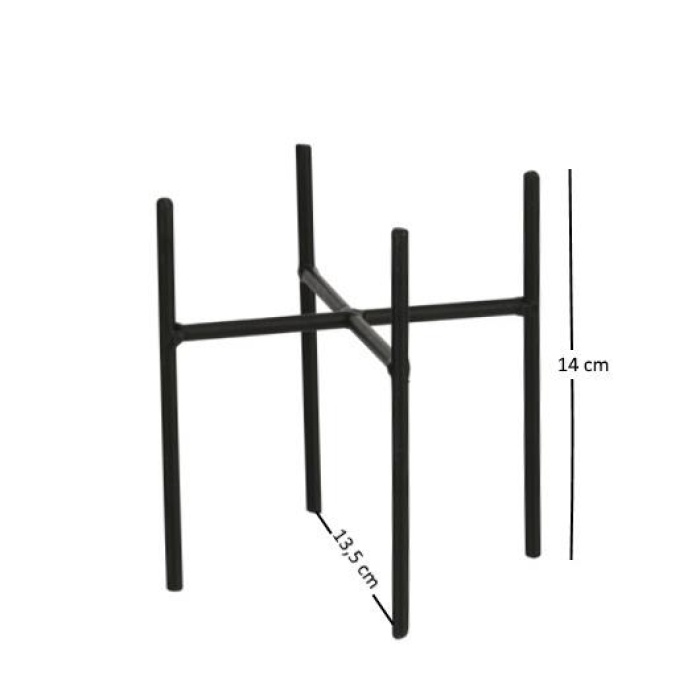 Metal Saksı Standı Siyah