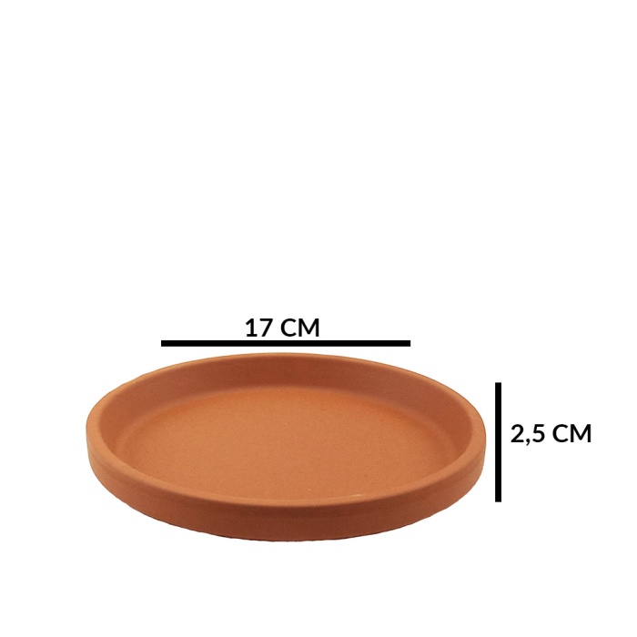 Koyu Renk Terrakota Saksı Altlığı (17X2,5 Cm)
