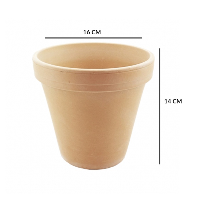 Açık Renk Terrakota Saksı (D16Xh14 Cm)