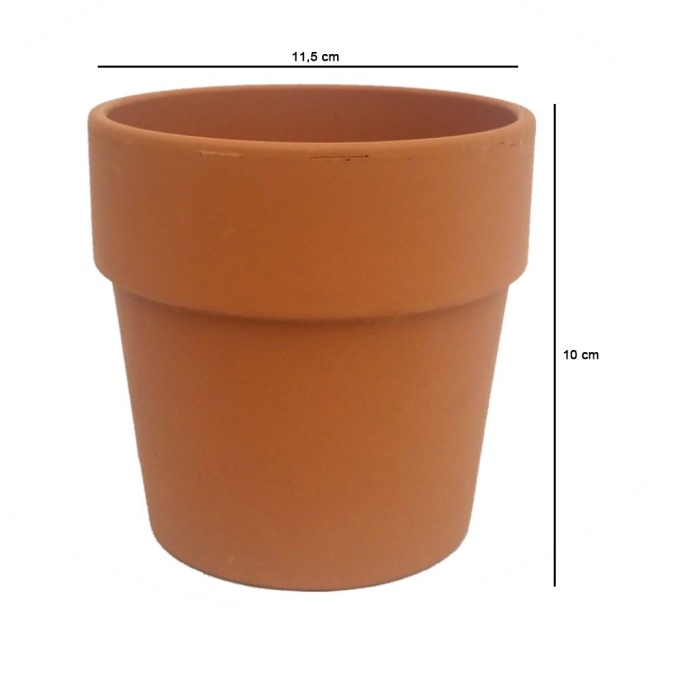 Koyu Renk Terrakota Calima Saksı 11,5x10 cm