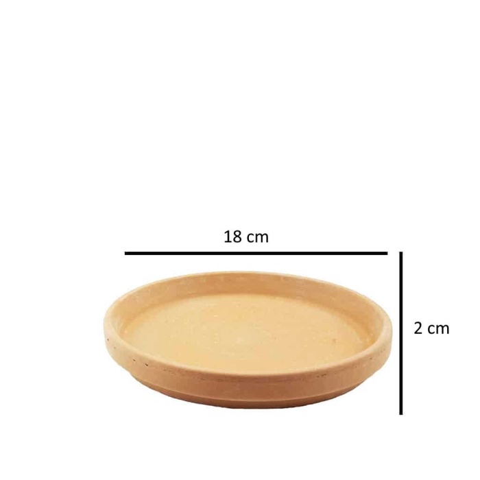 Açık Renk Terrakota Saksı Altlığı (D18Xh2 Cm)