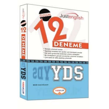 YDS Tamamı Çözümlü 12 Deneme Sınavı Yediiklim Yayınları
